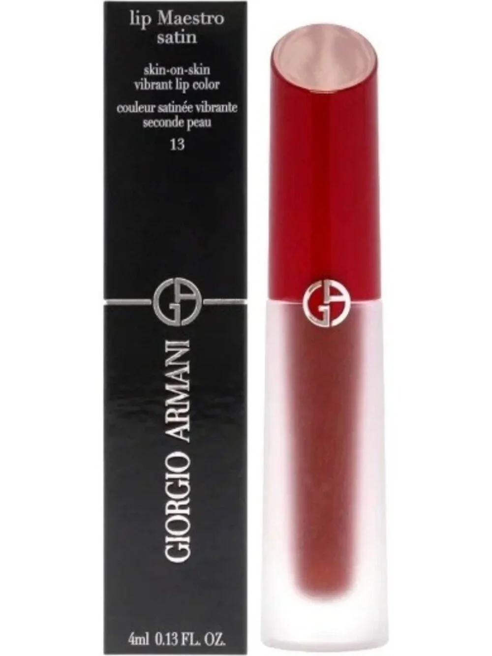 New Giorgio Armani lip maestro satin skin-on-skin vibrant lip 13 gala night
